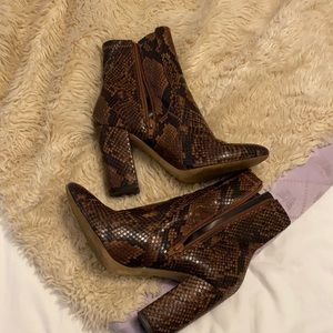 Aldo snake print boots